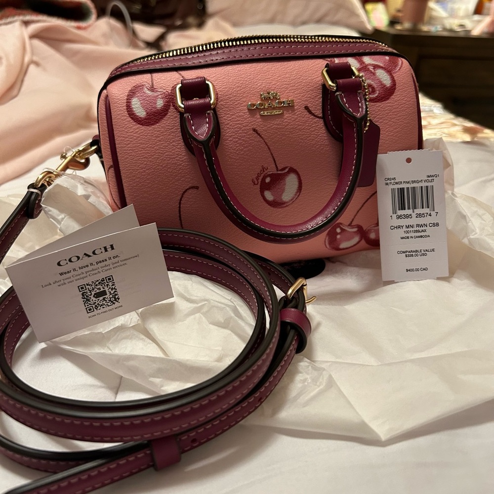 Coach Cherry Print Mini Rowan